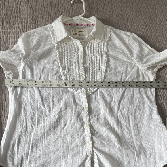 Aeropostale Vintage Y2K tuxedo style White button down - Picture 6 of 10